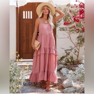 Vici Pink Maxi Dress